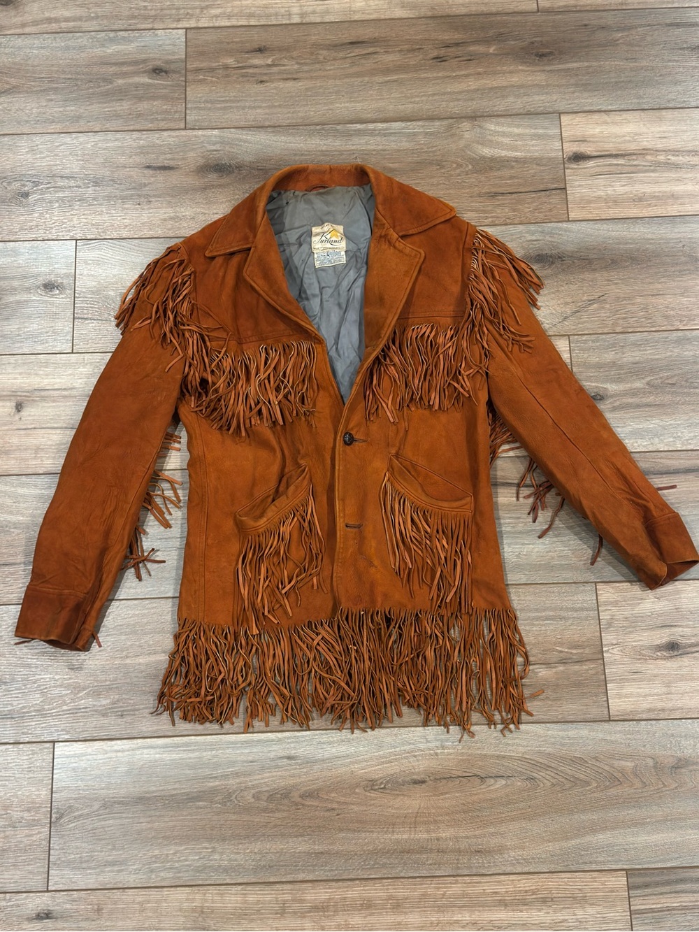 KURLAND VINTAGE 1950s Suede Fringe Leather Boho Western Jacket | Size Small